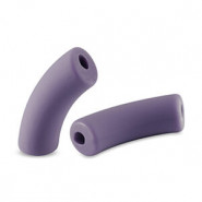 Acryl tube kraal 35x11mm matt Paisley purple